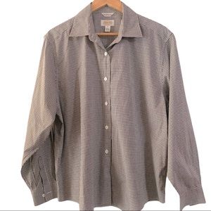 Checkered Talbots Tailored Wrinkle Resistant Suit Blouse 16